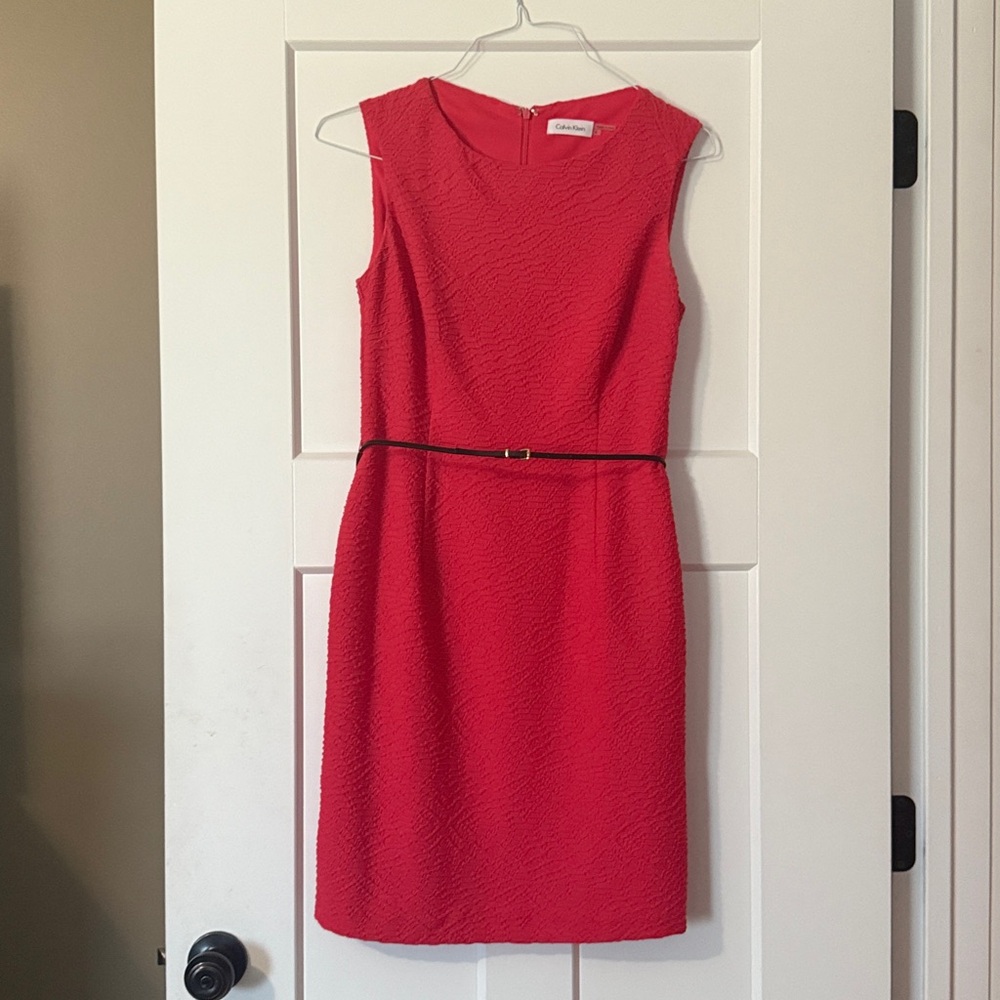 Calvin Klein Rose Pink Dress with belt